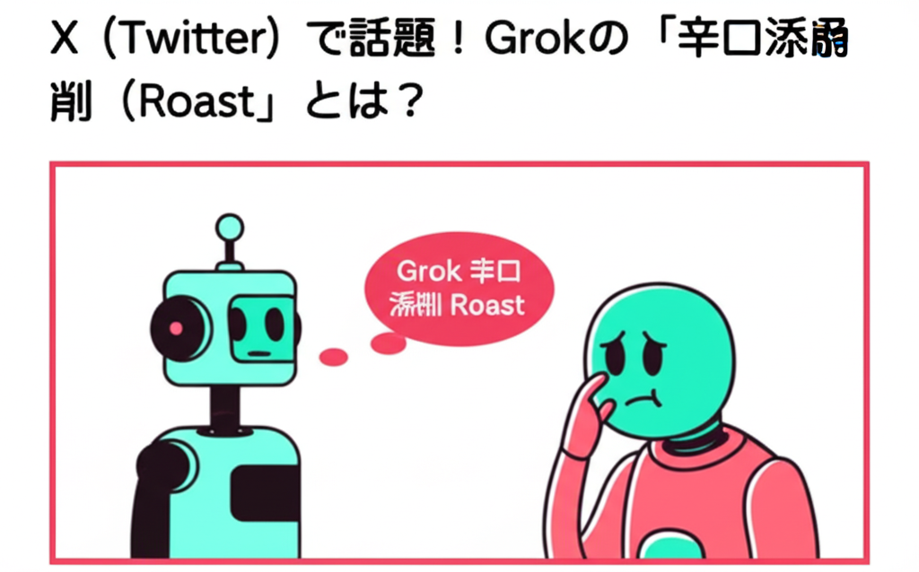 X（Twitter）で話題！Grokの「辛口添削（Roast）」とは？